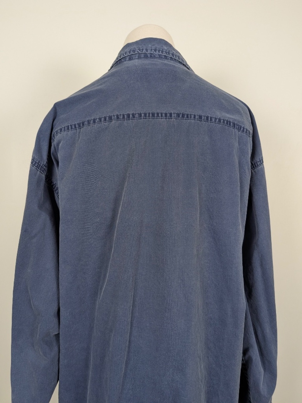 Redhead Lined Oversized Shacket Cotton Size 2XL Blue Relaxed Fit - Picture 5 of 14